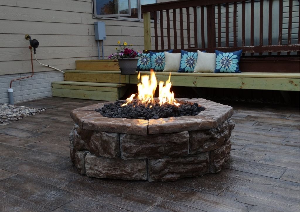 Concrete Fire Pit Kits Diy Natural, How To Turn A Wood Burning Fire Pit Into Gas