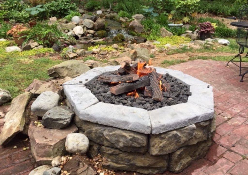 Fossill Stone Fire Pits Natural, Large Stone Fire Pit Kits